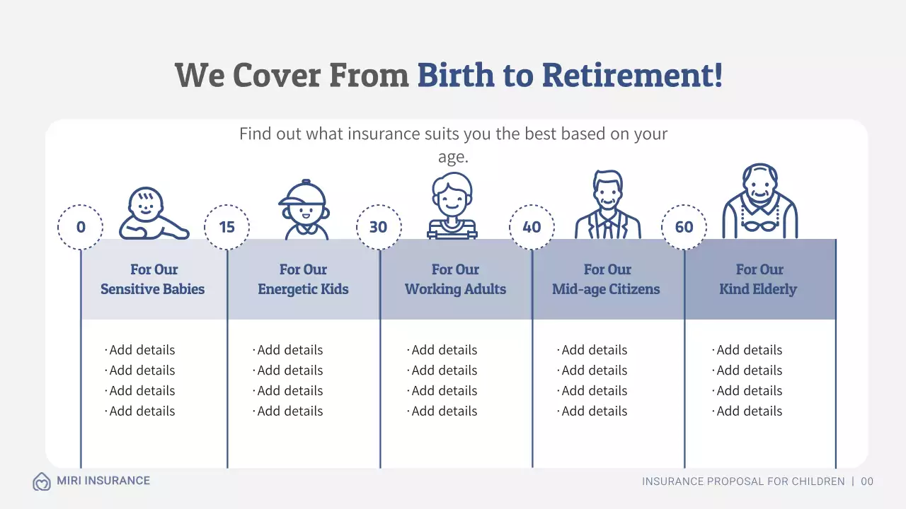 Children's insurance proposal with nude illustrations