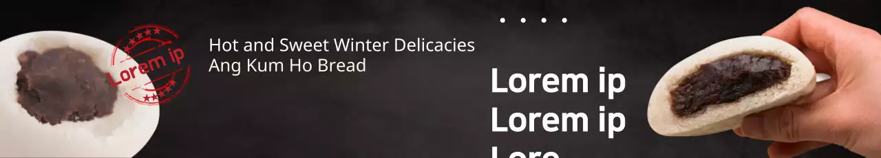 Banner de propaganda de pão minimalista preto