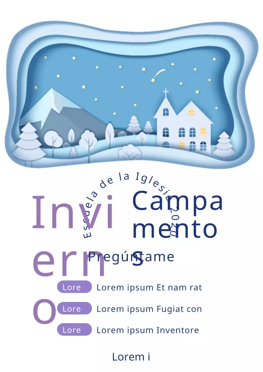 White Winter Church Camp Cartel vertical