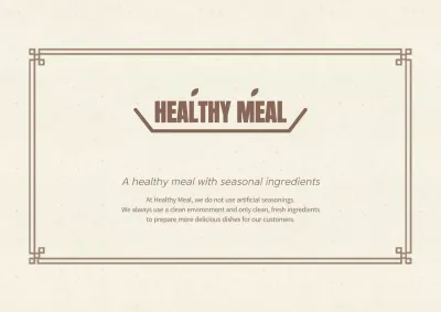 Beige Simple Meal Announcement Poster