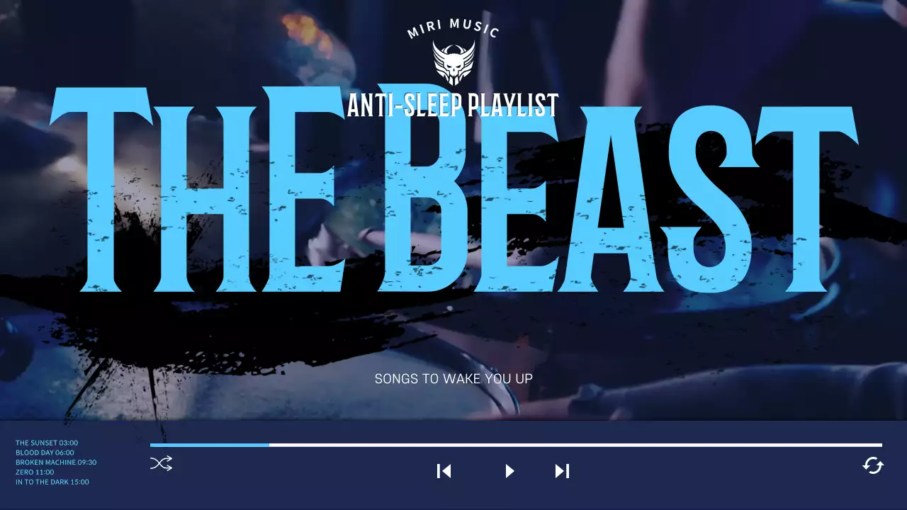 블루 모던 뮤직 플레이리스트 유튜브 썸네일