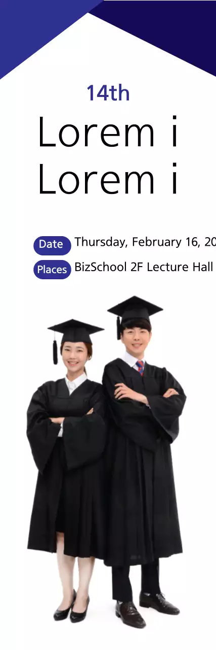 Banner de anúncio de formatura profissional da Marinha