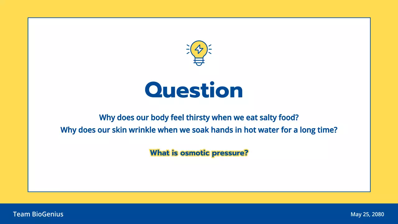 Light blue and yellow line illustration clean science experiment education class presentation theme