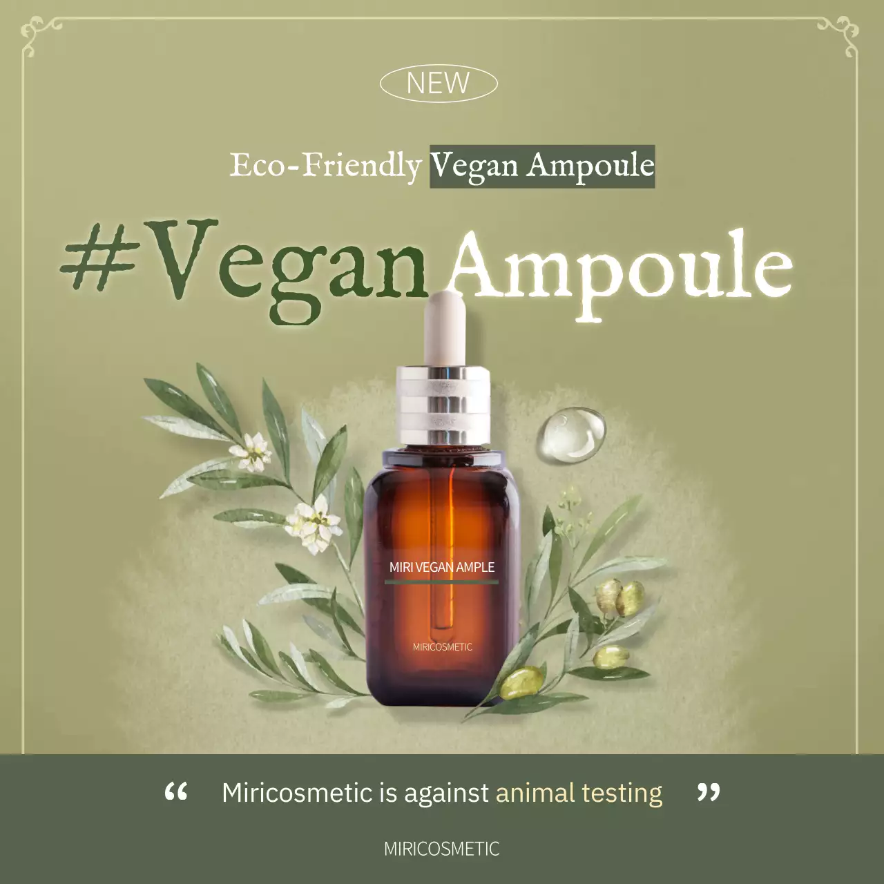 Green Minimal Skincare Promotion Instagram Post