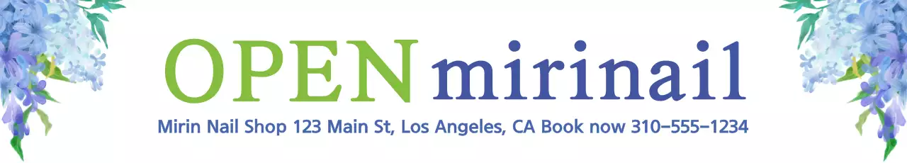 Banner de promoção de unhas elegante verde