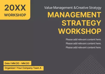 Grey Professional Workshop Announcement Poster