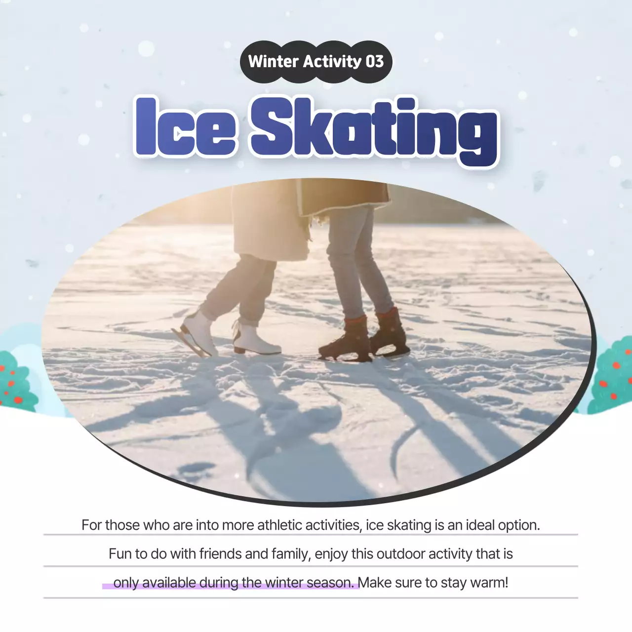 Introducing sky blue and purple winter destinations