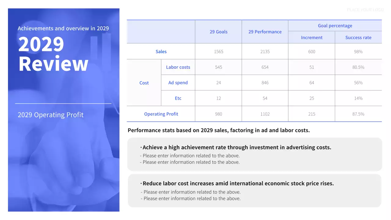 Blue Professional Business Plan Document Presentation