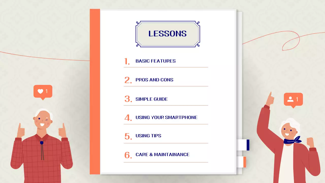 오렌지 심플 스마트폰 가이드 프레젠테이션