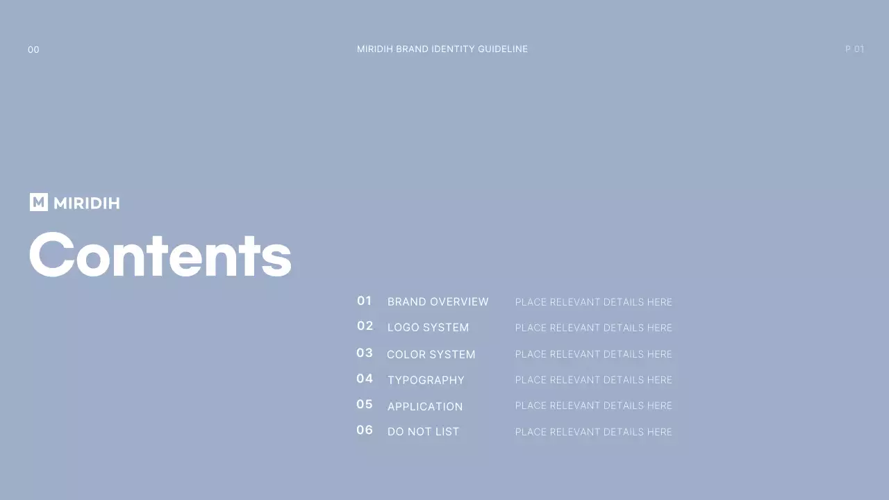 darkgray light blue gridconcept simple brandguideline