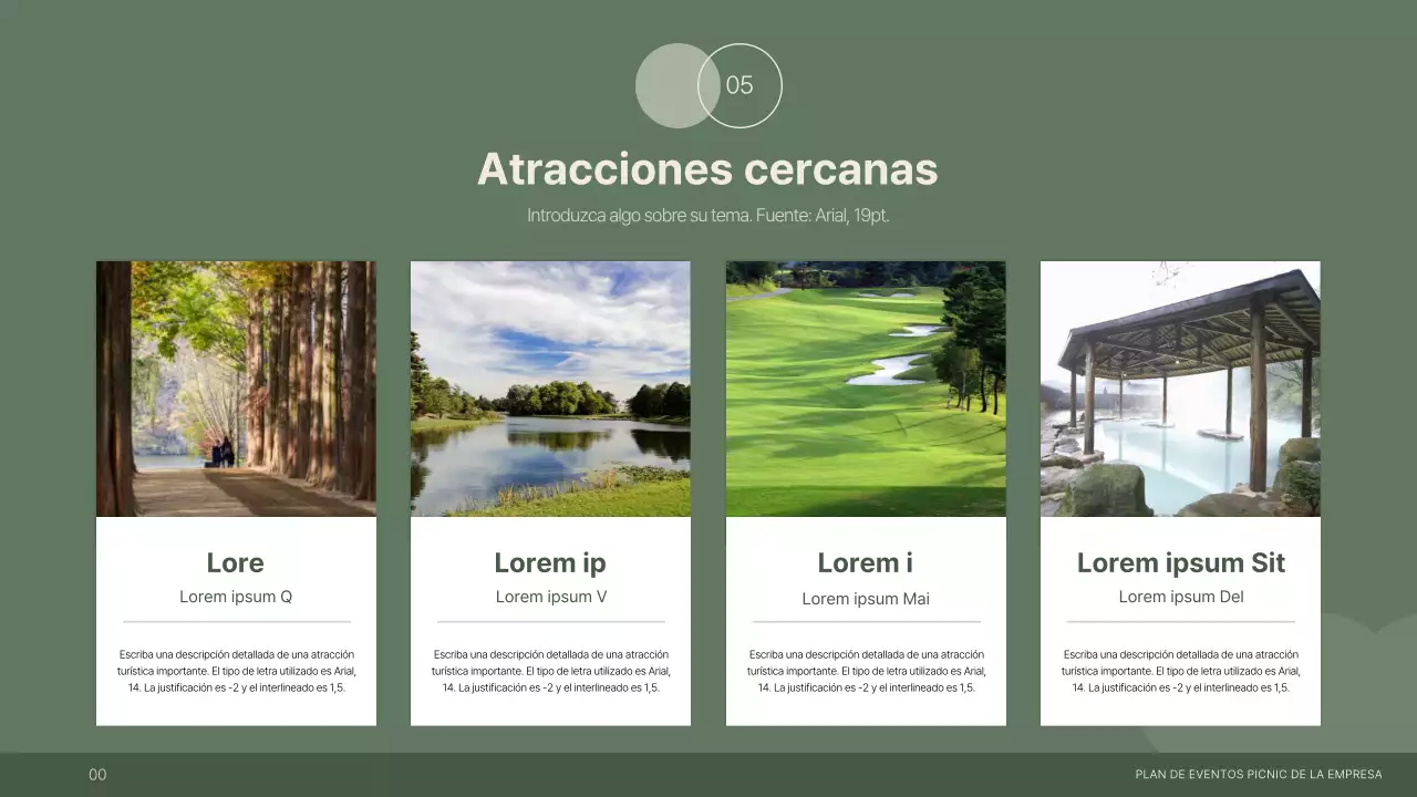 Picnic de empresa en verde