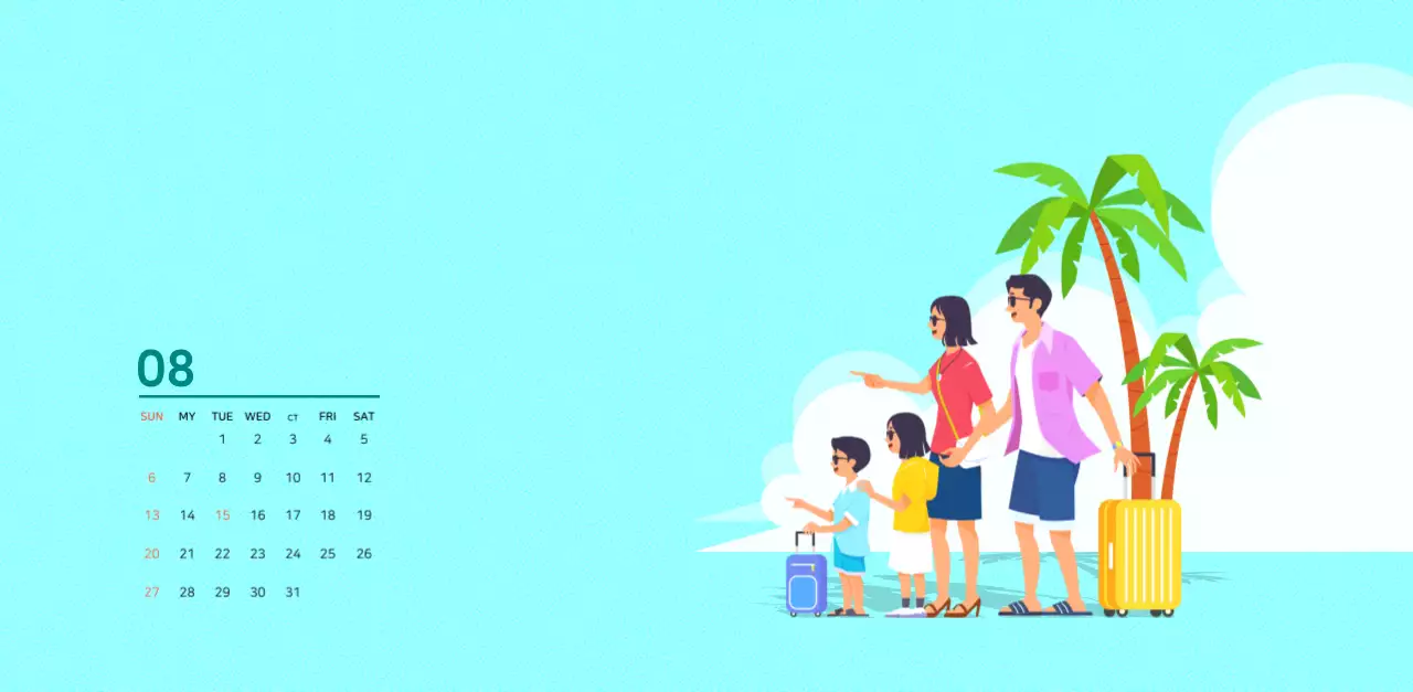 Multicolored family illustration concept