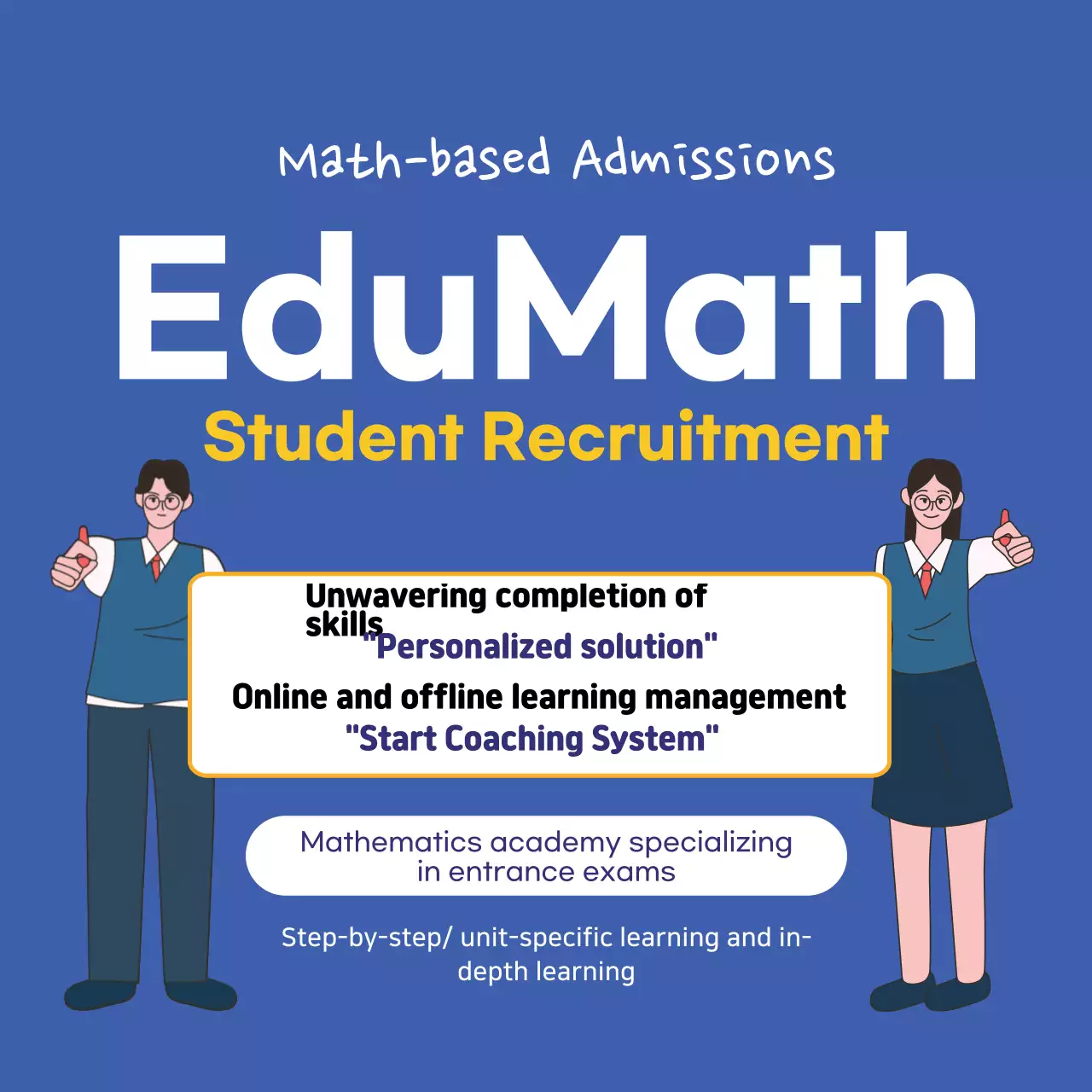 Blue Modern Student Recruitment Advertisement Social Media Post