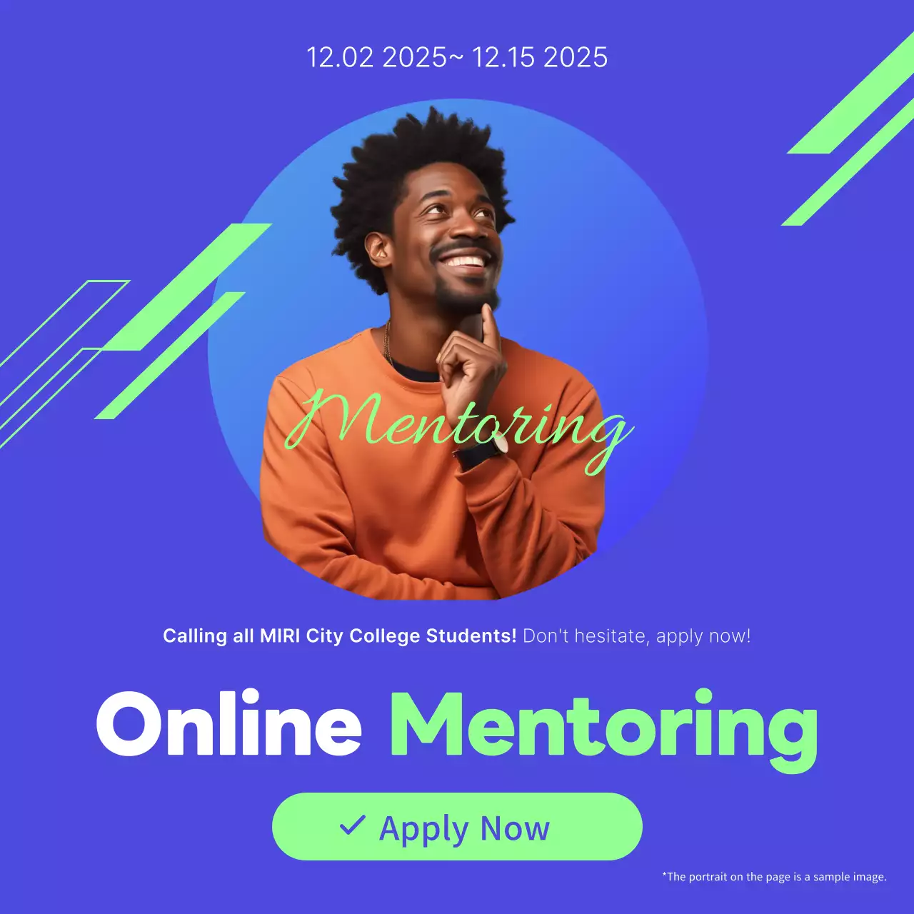 Blue Modern Mentoring Promotion Social Media Post