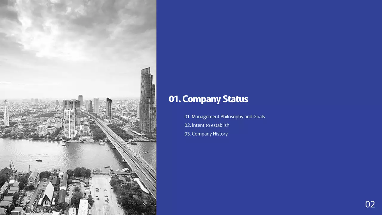 Presentasi Dokumen Profil Perusahaan Profesional Biru