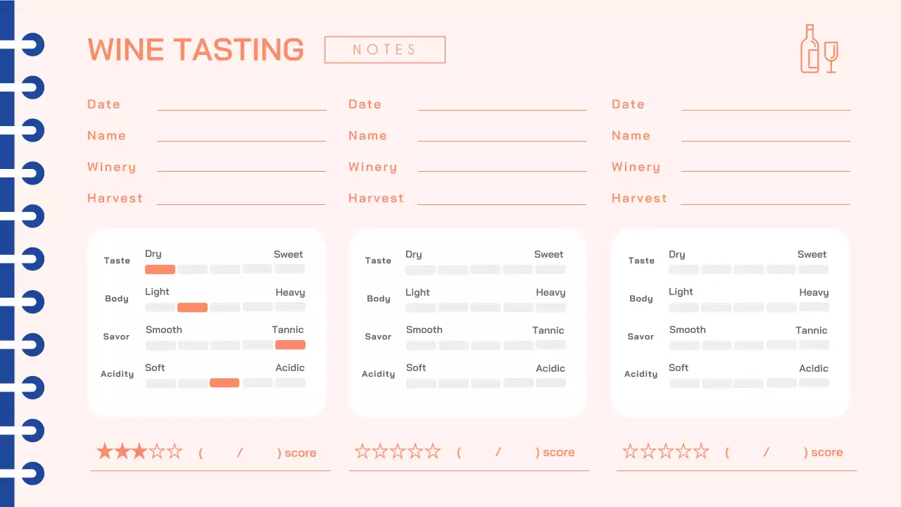 Orange and Blue Diary My Hobby Diary