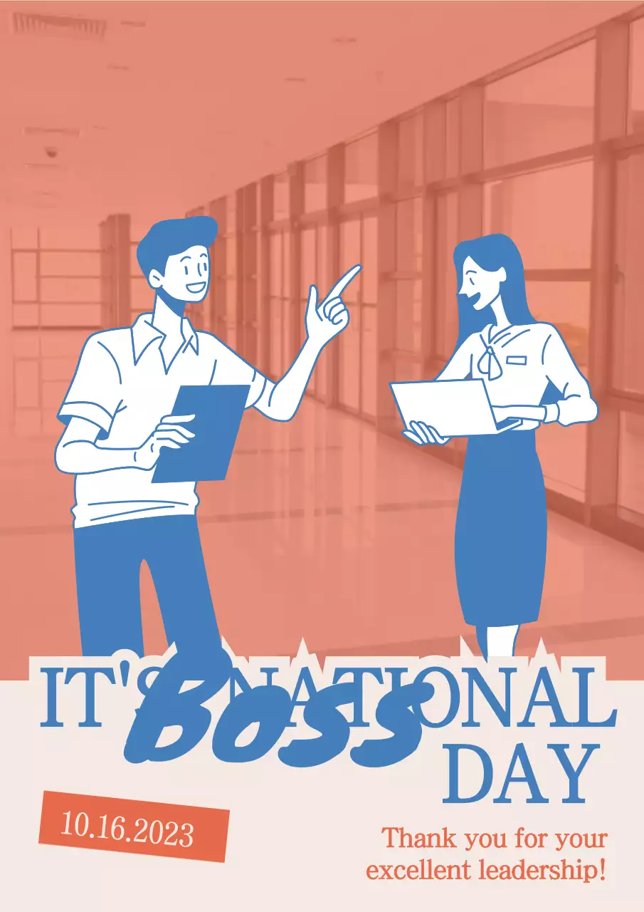 Orange Modern Leadership Announcement Poster