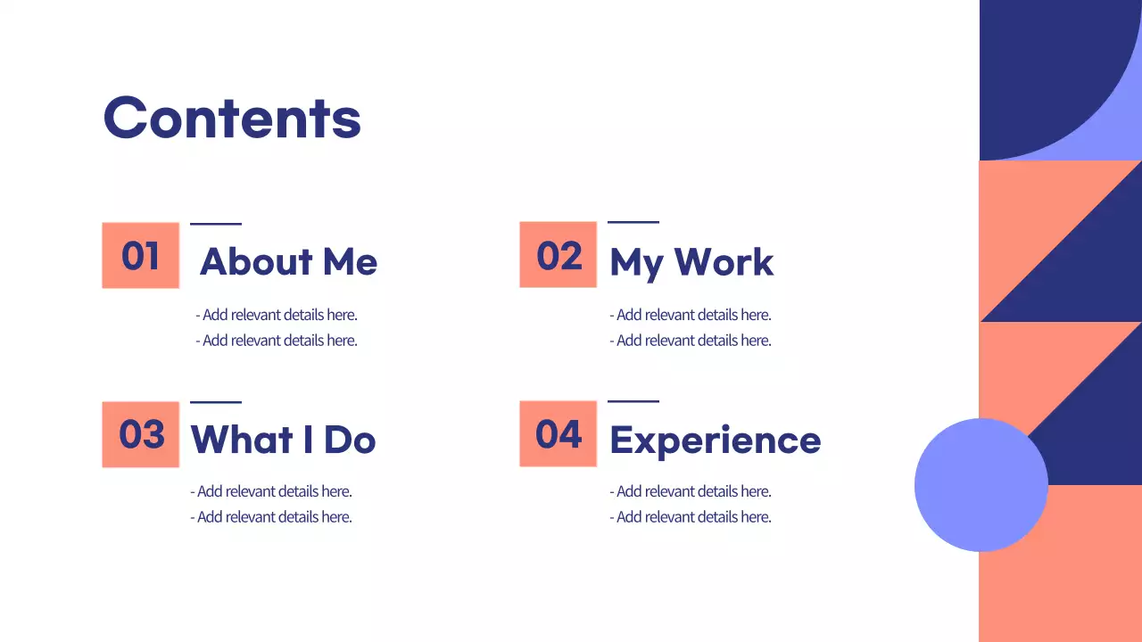 Blue and orange tones geometric shapes pattern design style presentation geometric minimal