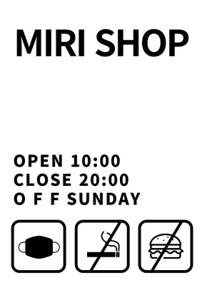 Kertas huruf toko putih sederhana