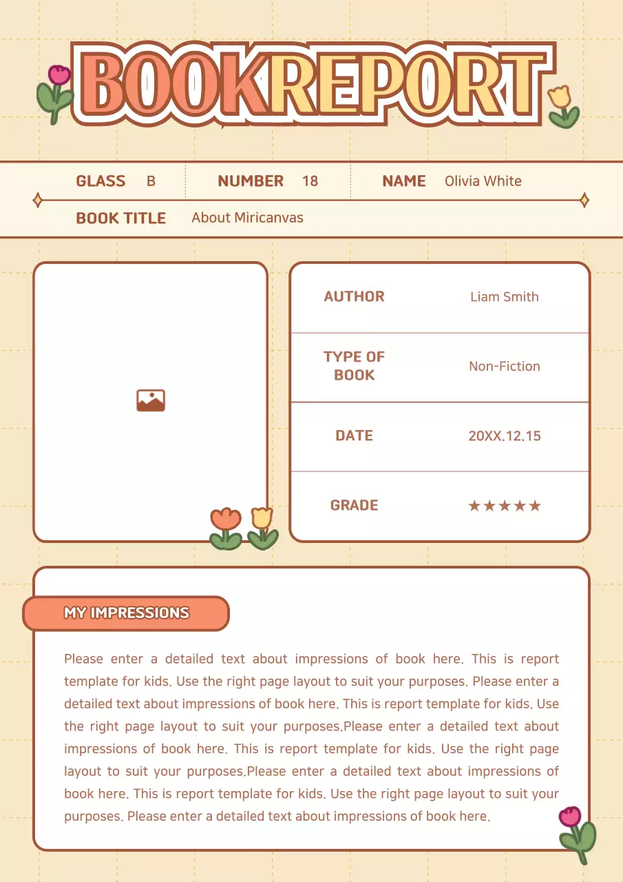 Experiential learning reports with cute illustrations