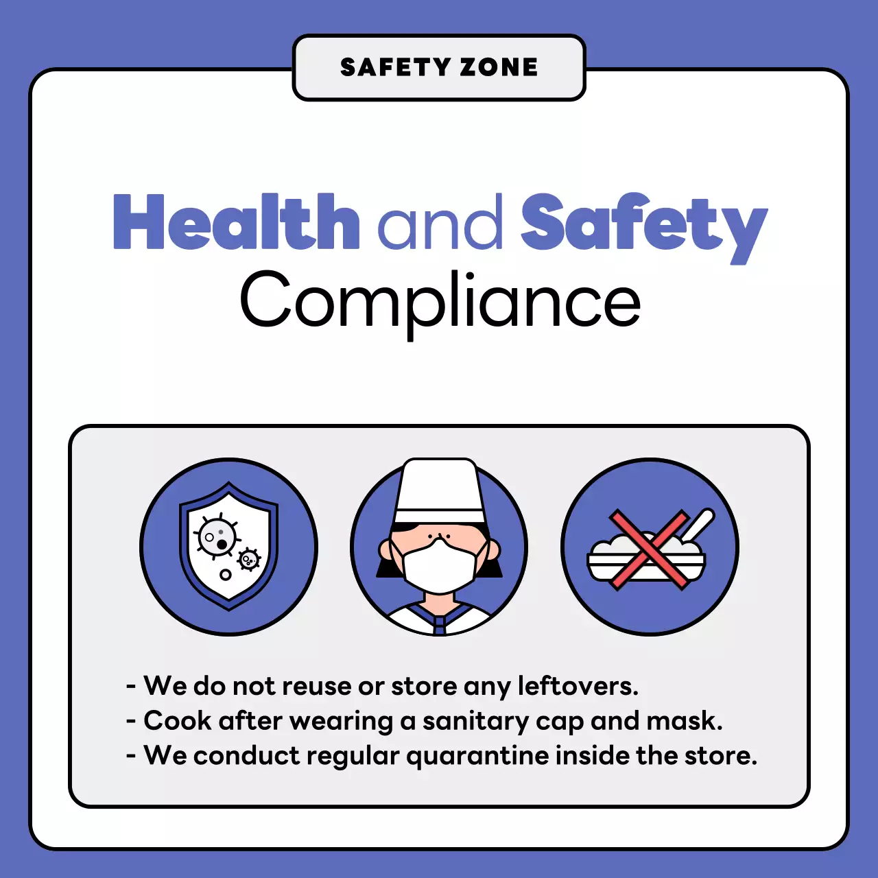 Blue Simple Health Guideline Social Media Post