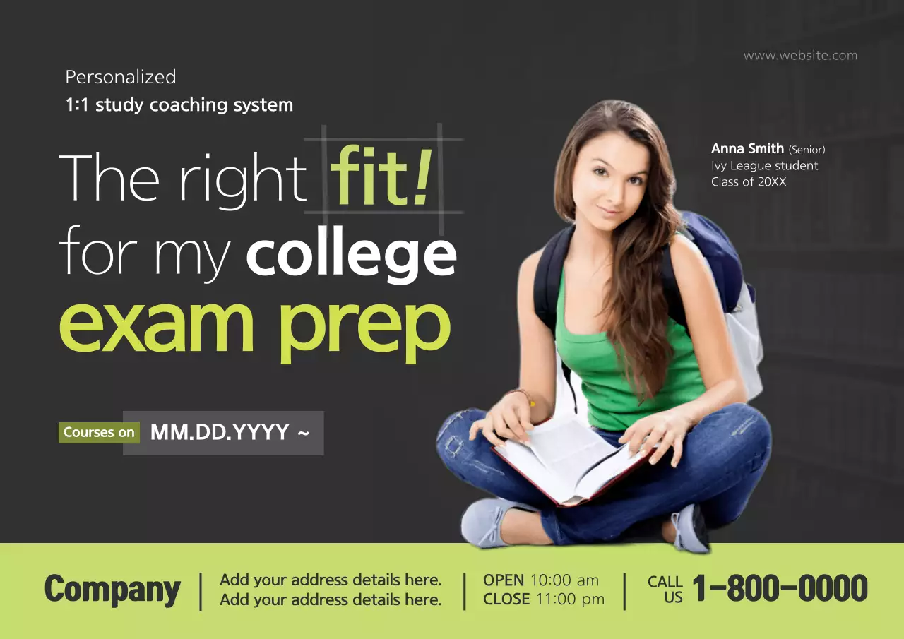 Grey Modern College Promotion Poster