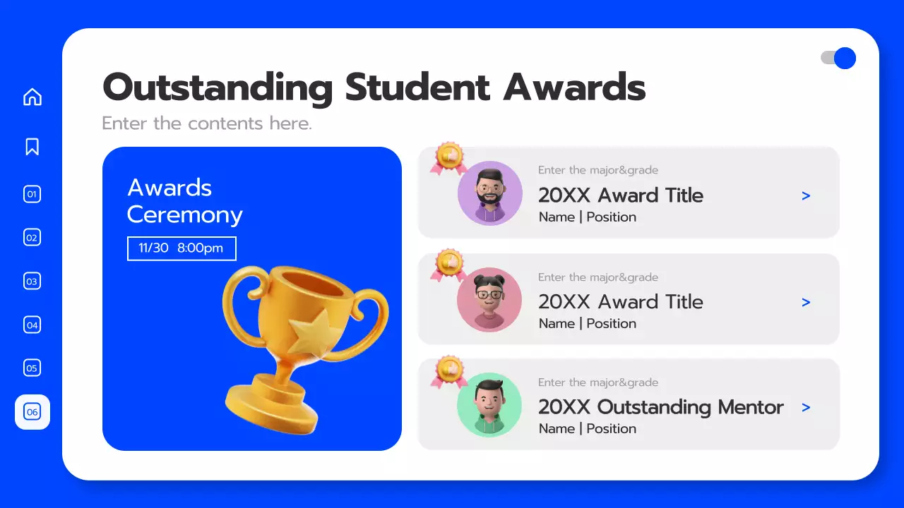 Blue Modern Student Lecture Presentation