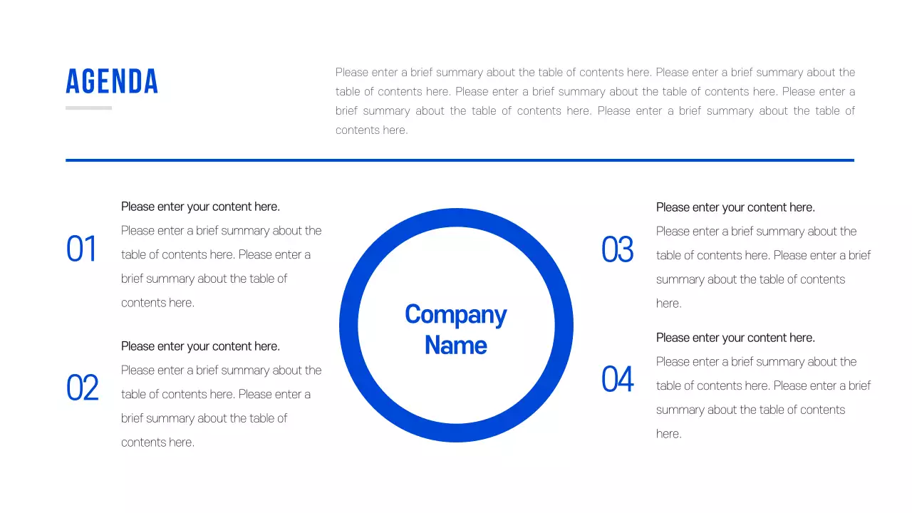 Infografis Agenda Minimal Biru