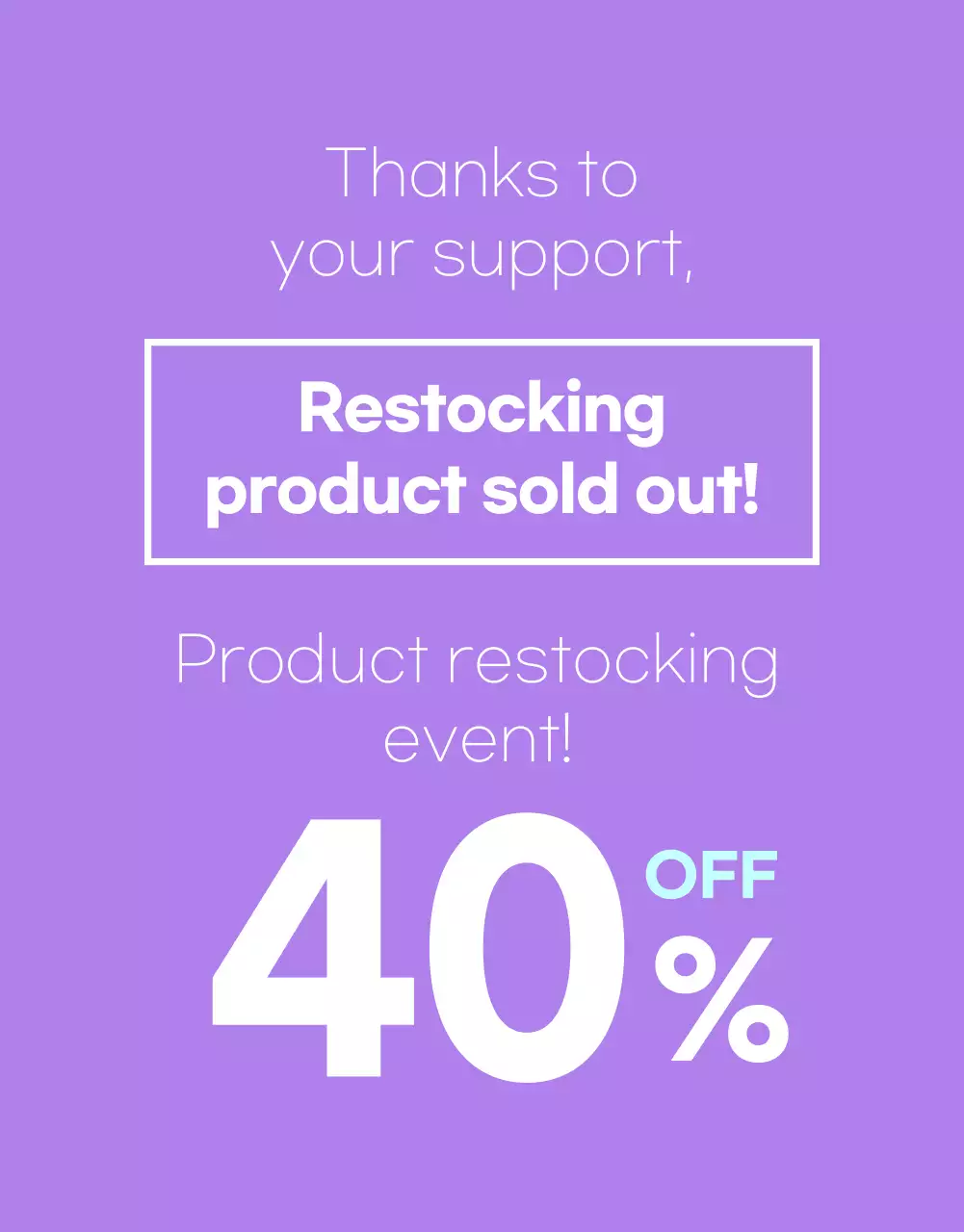 Purple Modern Product Promotion Poster