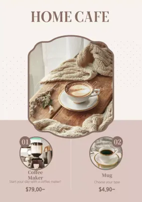 Beige Rustic Coffee Promotion Poster