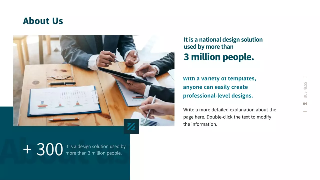 A simple business proposal in turquoise and brown.