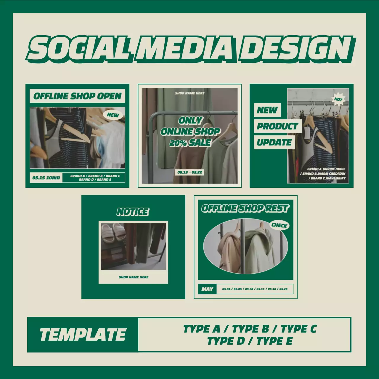 A bold green and ivory layout bundle pack