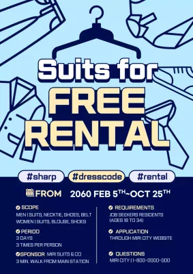 A simple light blue and yellow job readiness counseling center.