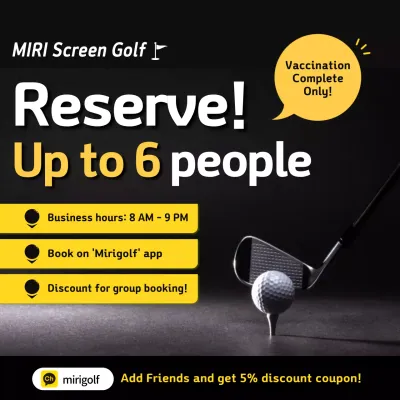 Black Modern Golf Promotion Social Media Post