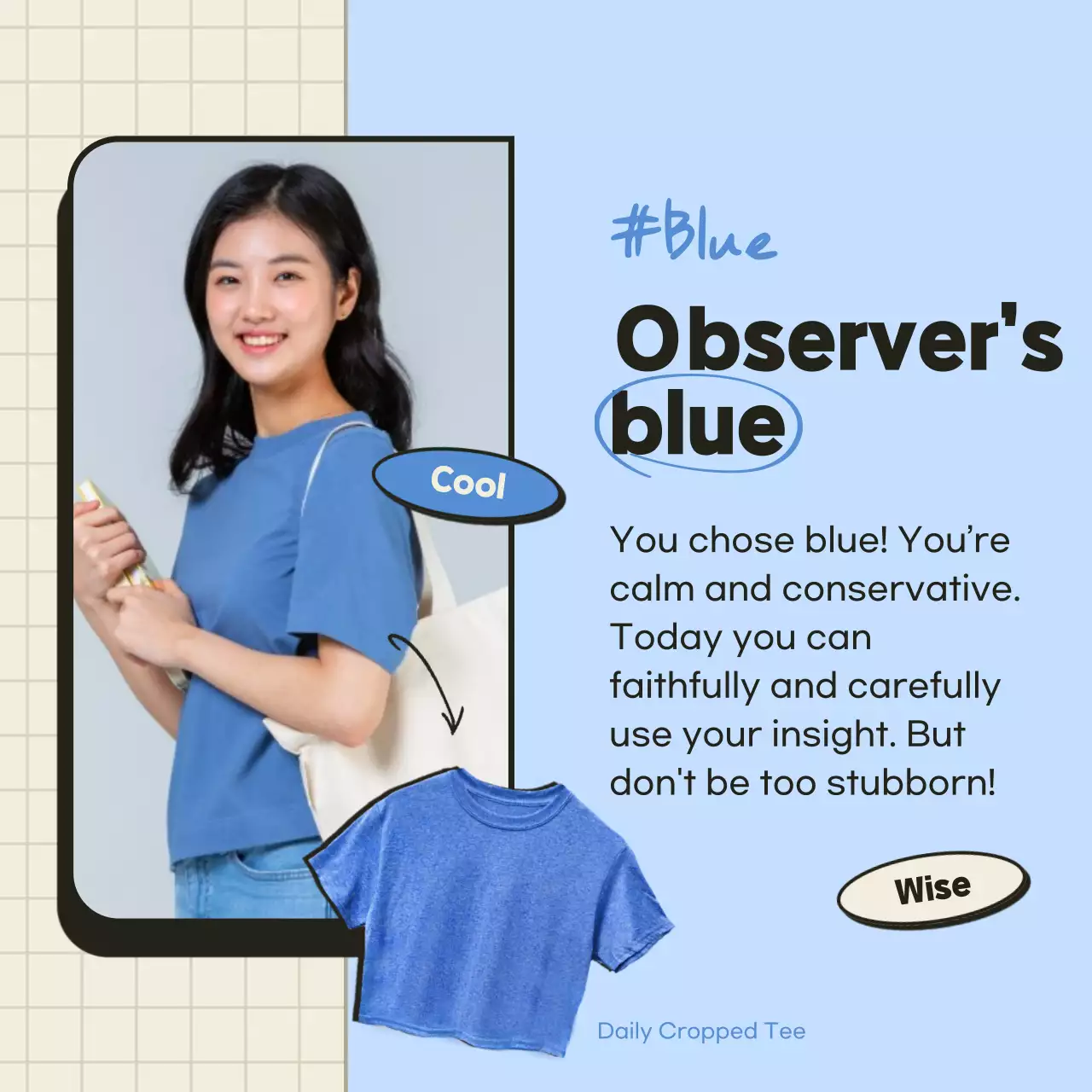 A psychological test of orange and beige t-shirt colors