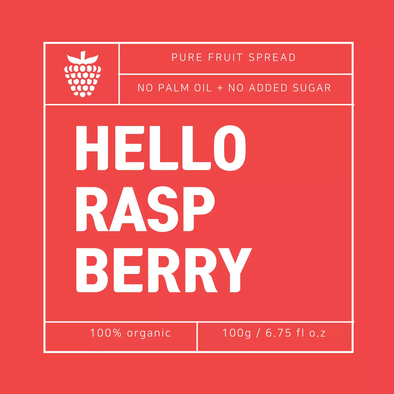Label selai raspberry