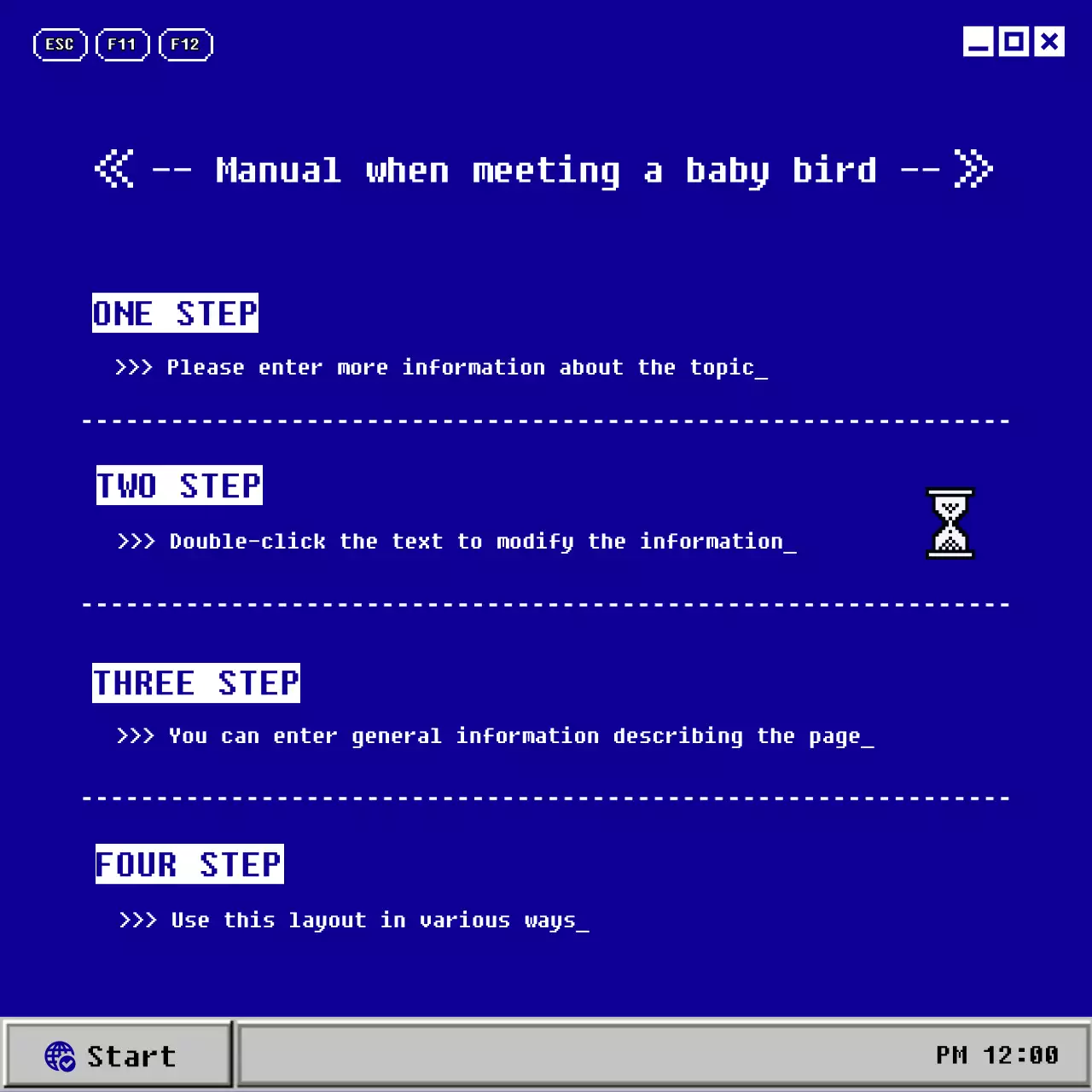 Old Blue and Gray Computer Baby Bird CardNews