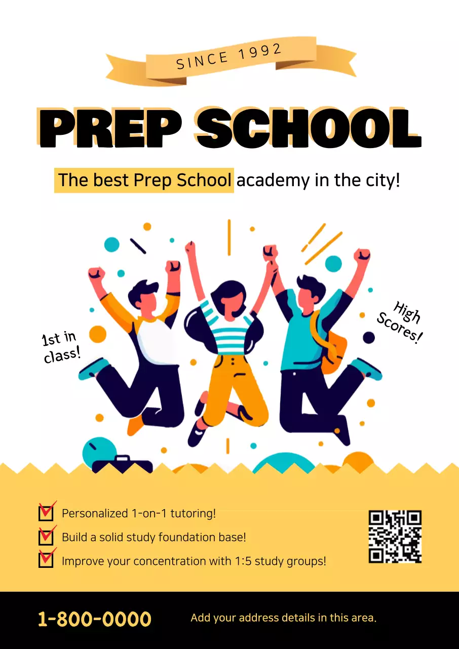 Yellow Modern Education Advertisement Poster