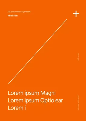 Copertina semplice e pulita in arancione