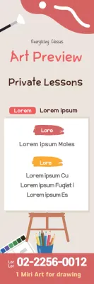 Pink illustration neat art school promotion