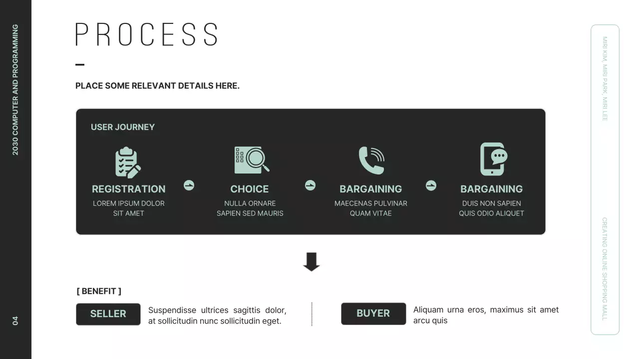 Trình bày phác thảo dự án gọn gàng bằng cách sử dụng đồ họa màu đen và bạc hà