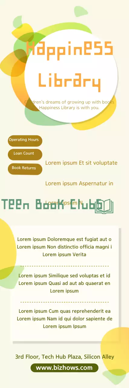 Banner de anúncio da biblioteca de resumos bege