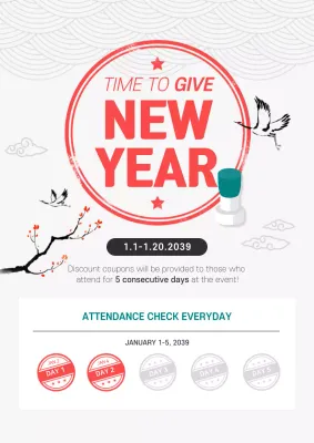 Red Traditional New Year Promotion Poster