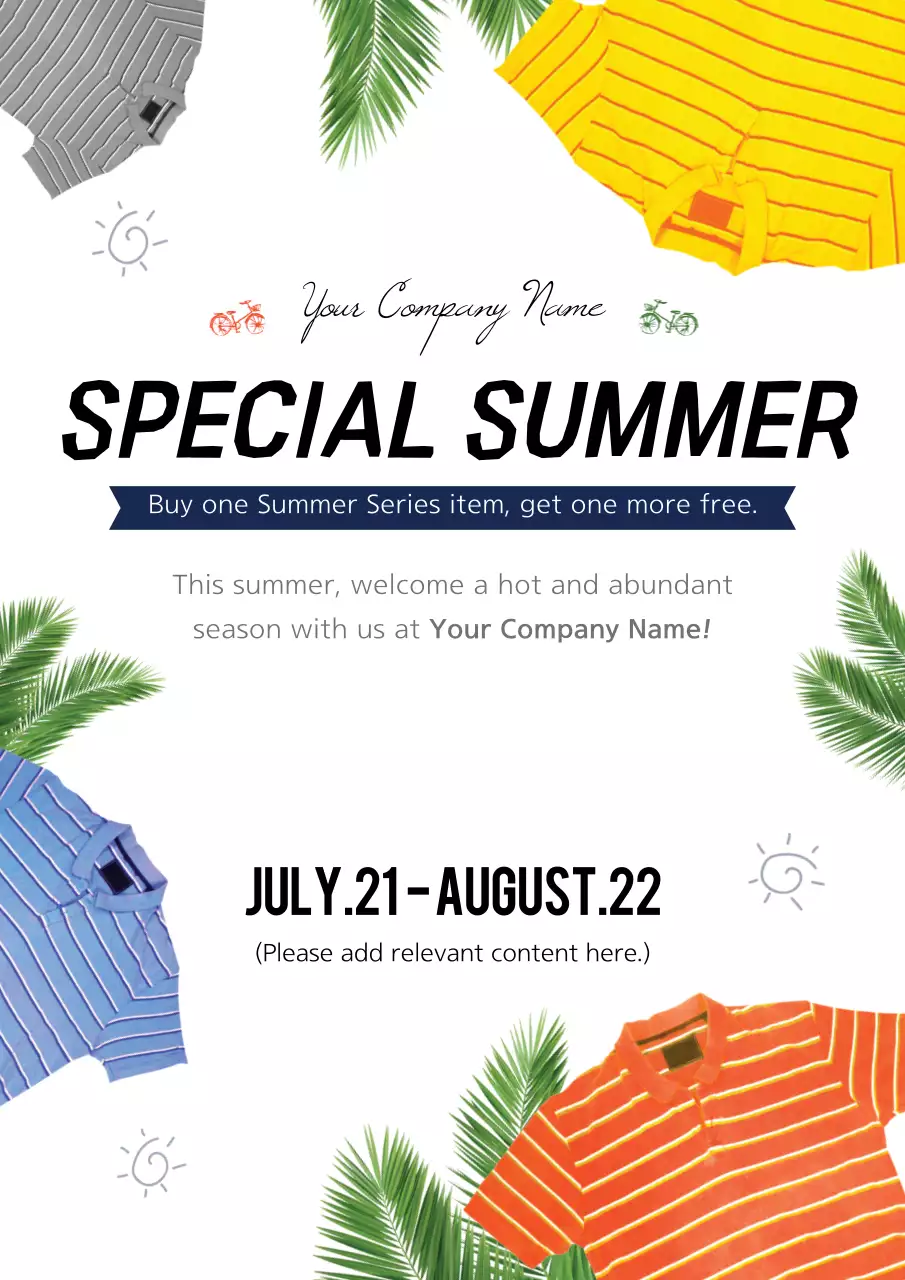 Colorful Trendy Summer Promotion Poster