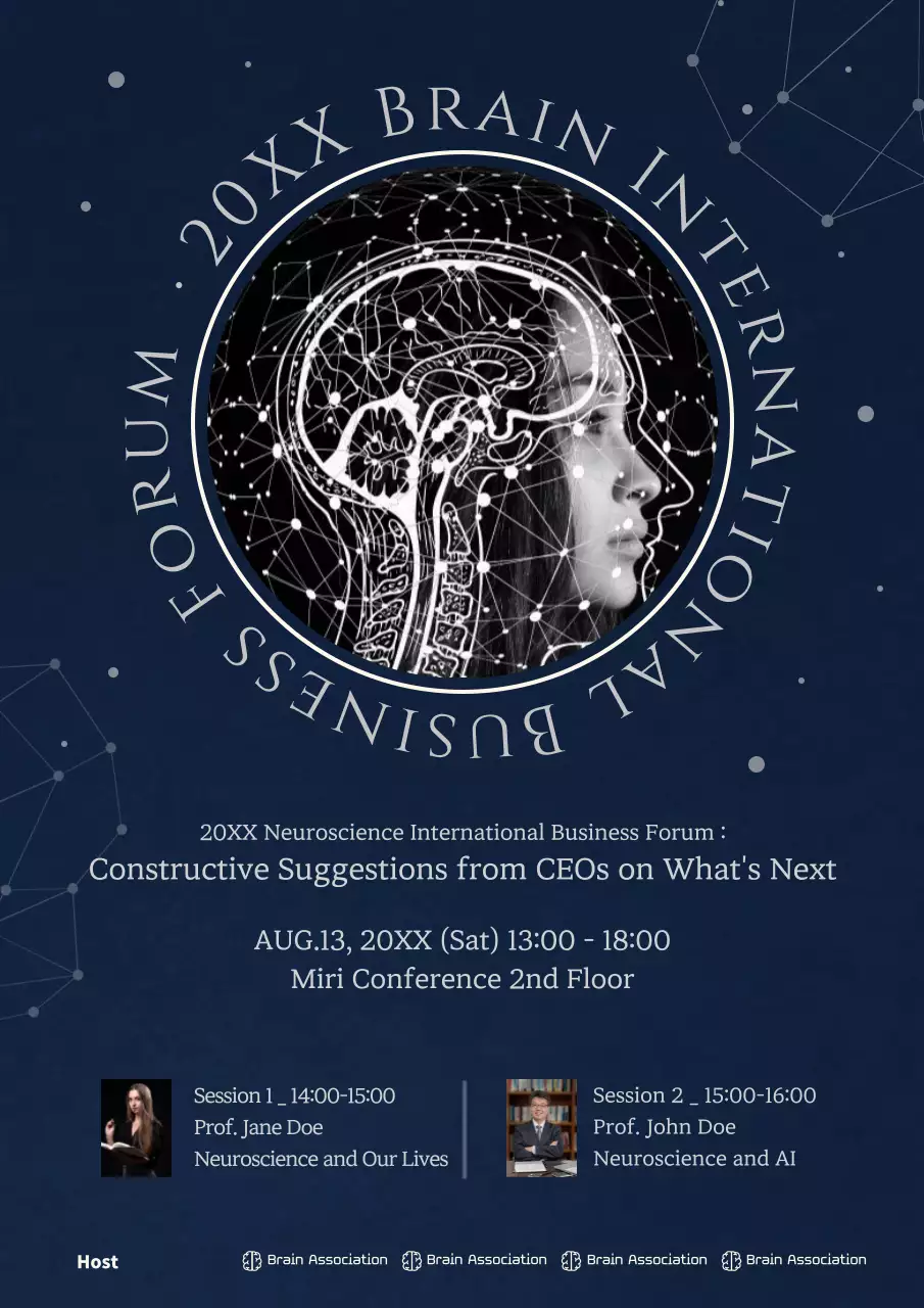 Navy Modern Neuroscience Forum Announcement Poster