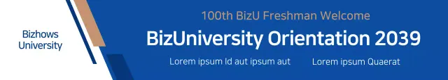 Banner de anúncio da Blue Modern University