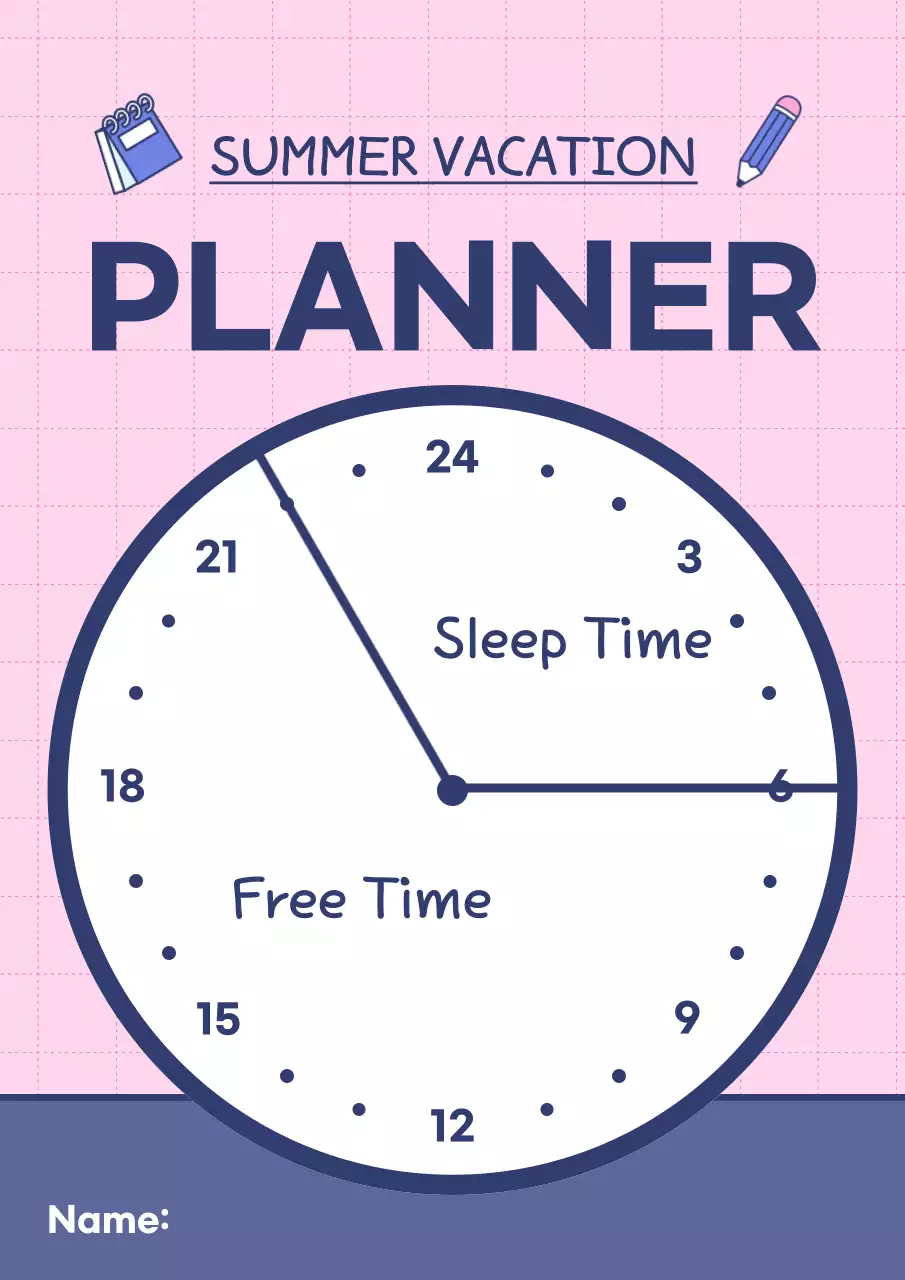 Pink Minimal Vacation Planner Poster