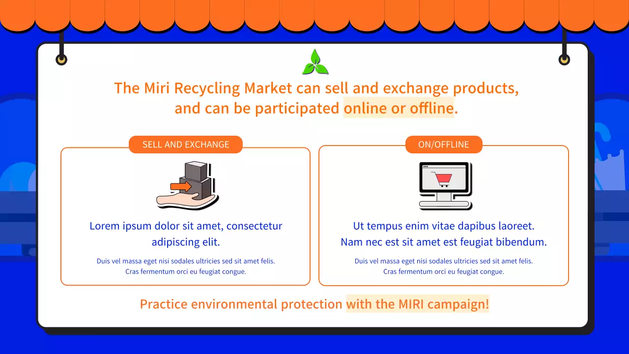 비비드 컬러의 환경을 위한 재활용 플리마켓