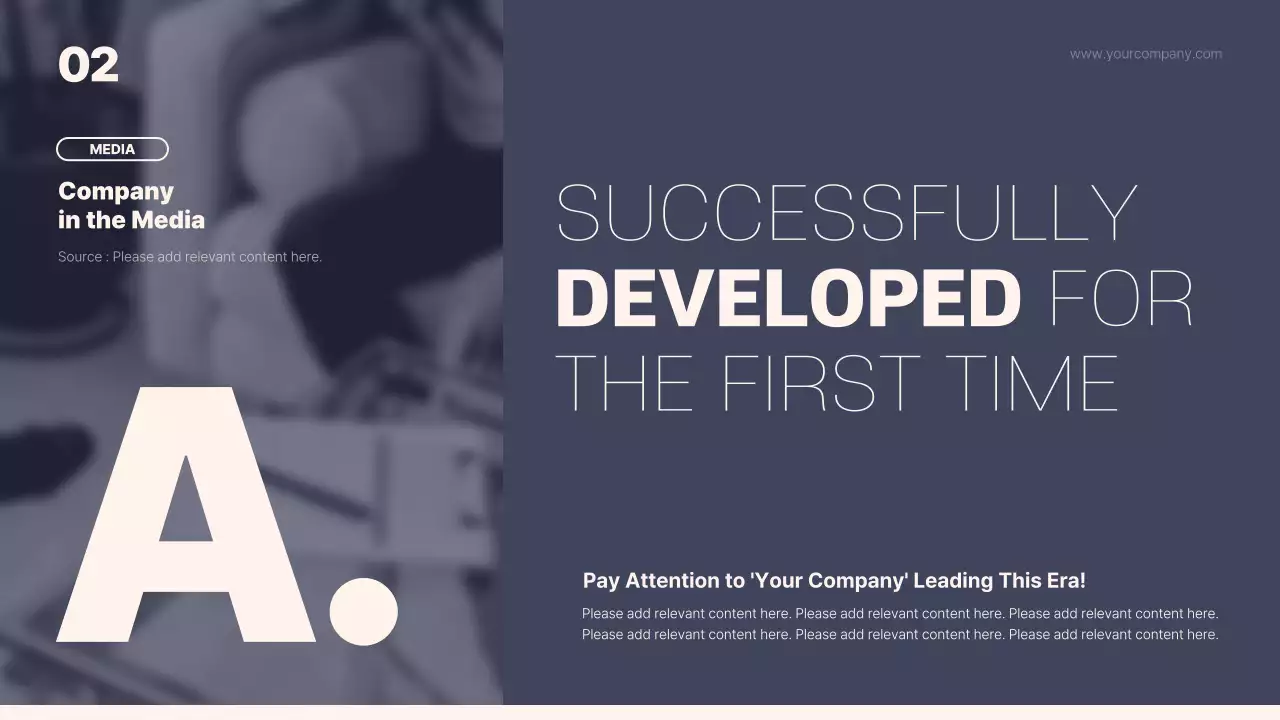 남색과 베이지색의 심플한 비즈니스 제안서