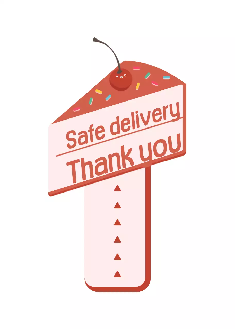 Guide to safe delivery in a cute and clean cake frame style in pink and multicolor